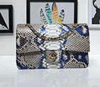 2018 Chanel Classic Flap Bag Original Python Leather 1112