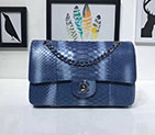 2018 Chanel Classic Flap Bag Original Python Leather 1112
