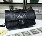 2018 Chanel Classic Flap Bag Original Python Leather 1112