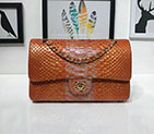 2018 Chanel Classic Flap Bag Original Python Leather 499