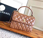 2018 Chanel Classic Top Handle Bag Original Lambskin Leather A92236