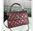 2018 Chanel Classic Top Handle Bag Original Lambskin Leather A92236