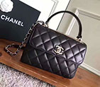 2018 Chanel Classic Top Handle Bag Original Lambskin Leather A92236