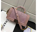 2018 Chanel LeBoy Tote Shoulder Bag Python A67086 A67086