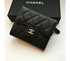 2018 Chanel Matelasse Tri-Fold Wallet A50086