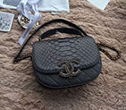 2018 Chanel messenger bag Real Python leather A93460
