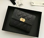 2018 Le Boy Chanel Matelasse Tri-Fold Wallet A80734