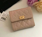 2018 Le Boy Chanel Matelasse Tri-Fold Wallet A80734