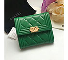 2018 Le Boy Chanel Matelasse Tri-Fold Wallet A80734