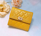 2018 Le Boy Chanel Matelasse Tri-Fold Wallet A80734