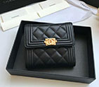2018 Le Boy Chanel Matelasse Tri-Fold Wallet A80734