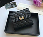 2018 Le Boy Chanel Matelasse Tri-Fold Wallet A80734