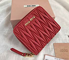 2018 Miu Miu MADRAS GOAT LEATHER WALLET 5ML522