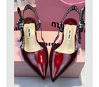 2018 Miu Miu women shoes in Patent leather Heel Height 5.5cm BMS0291