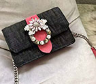 2018 MiuMiu Lady Denim LEATHER BAG 5BH077