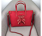 2018 Prada Women Fabric and leather tote 1BG061