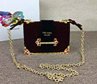 2018 Prada Women velvet shoulder bag 1BH018