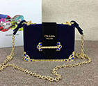 2018 Prada Women velvet shoulder bag 1BH018