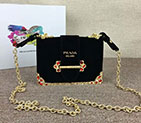 2018 Prada Women velvet shoulder bag 1BH018