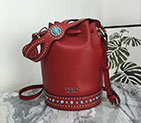 2018 Prada leather bucket bag 1BE011