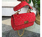 2018 VALENTINO SMALL ROCKSTUD SPIKE CHAIN BAG 0123 0123