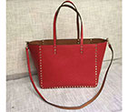 2018 Valentino Garavani Guitar Rockstud Rolling Double reversible tote in calfskin 0975
