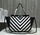 2018 Valentino ROCKSTUD NOIR MEDIUM TOTE 0973