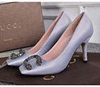 2018 gucci women high-heeled shoes 8.5cm in silk GWS702