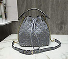 2018 valentino Rockstud Spike Bucket Bag 0058