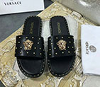 2018 versace men Slippers in Calfskin leather with rivet VSM0052
