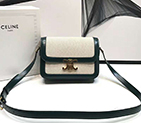 2019 Celine MEDIUM TRIOMPHE BAG IN TEXTILE AND NATURAL CALFSKIN 187363