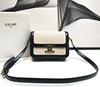 2019 Celine MEDIUM TRIOMPHE BAG IN TEXTILE AND NATURAL CALFSKIN 187363