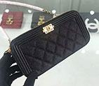 2019 Chanel LE Boy Double zipper Small bag Original Leather A84069
