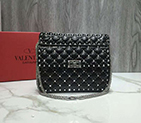 2019 VALENTINO MEDIUM CRYSTAL HEART SPIKE BAG 0122