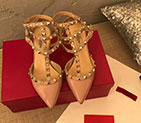 2019 Valentino women shoes with rivet Heel 6.5cm VN0588