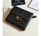 2020 Chanel Matelasse Tri-Fold Wallet A50086