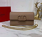 2020 VALENTINO VSLING GLOSSY CALFSKIN WALLET WITH CHAIN STRAP 0002