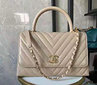 2021 Chanel large flap bag with top handle A92991