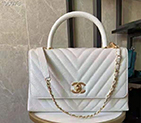 2021 Chanel large flap bag with top handle A92991