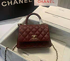 2021 Chanel mini flap bag with top handle AS2215