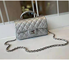 2021 Chanel mini flap bag with top handle AS2431
