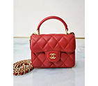 2021 Chanel mini flap bag with top handle AS2214