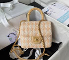 2023 Chanel MINI FLAP BAG WITH TOP HANDLE AS4035