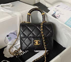 2023 Chanel MINI FLAP BAG WITH TOP HANDLE AS4035