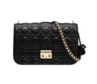 Black leather Miss Dior bag, leather plaited chain M0215OGAI M900