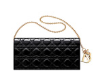 Black patent-leather Dior Evening pouch M1922GVRK M900