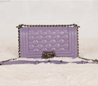 Boy Chanel Flap Bag in Lambskin Leather A66308 Lavender A67246