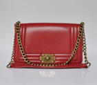 Boy Chanel Flap Shoulder Bag Calf Leather A69010 Red A69010