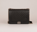 Boy Chanel Flap Shoulder Bag Caviar A67087 Black in Silver A67087