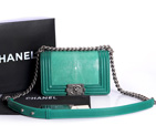Boy Chanel Flap Shoulder Bag Original Pearl Leather A37006 Green A37006